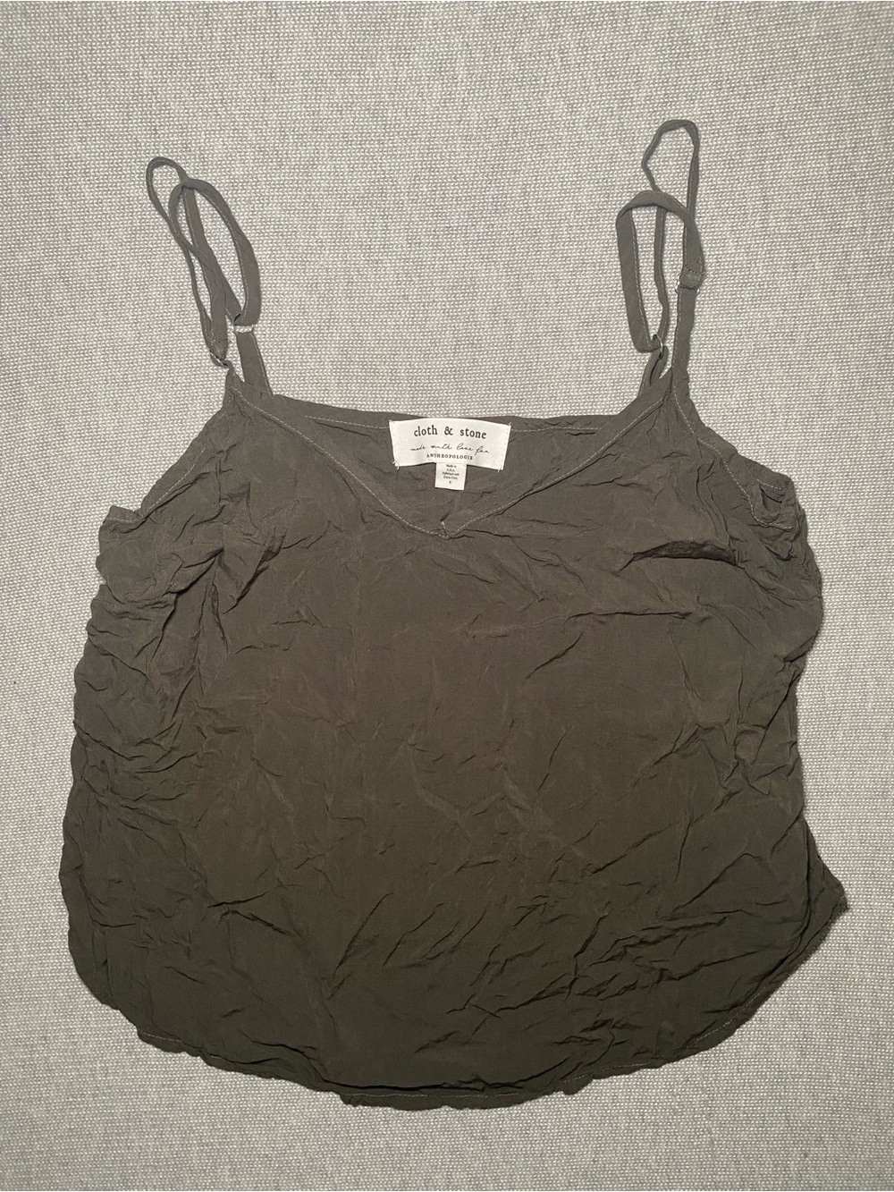 Cloth & Stone Tank Top Womens Small Cami Olive Green